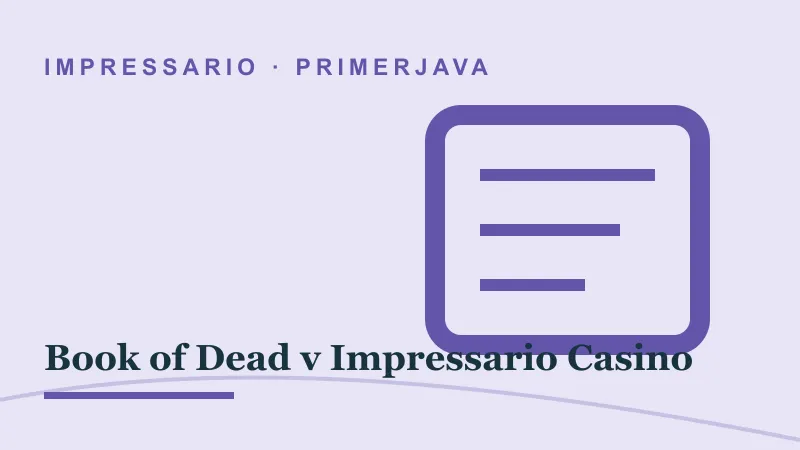 Primerjava za Book of Dead v Impressario Casino: book of dead impressario casino