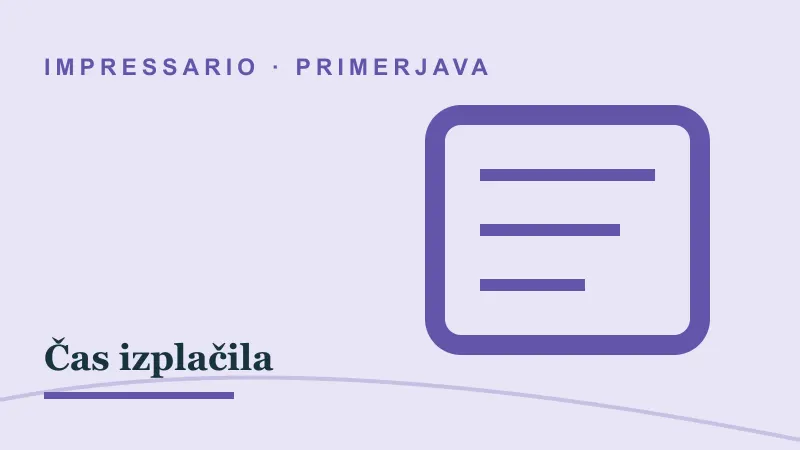 Primerjava za Čas izplačila: impressario casino čas izplačila