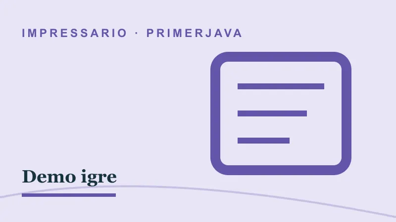 Primerjava za Demo igre: impressario casino demo igre