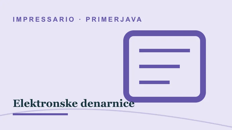 Primerjava za Elektronske denarnice: impressario casino elektronske denarnice