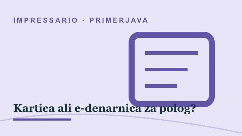 Primerjava za Kartica ali e-denarnica za polog?: impressario casino plačilo s kartico