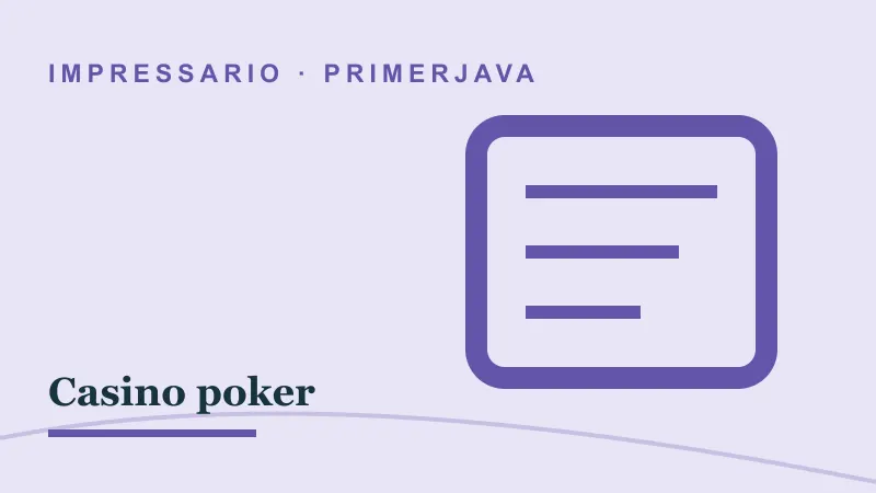 Primerjava za Casino poker: impressario casino casino poker