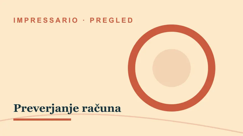 Pregled za Preverjanje računa: impressario casino preverjanje računa