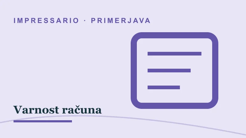 Primerjava za Varnost računa: impressario casino varnost računa