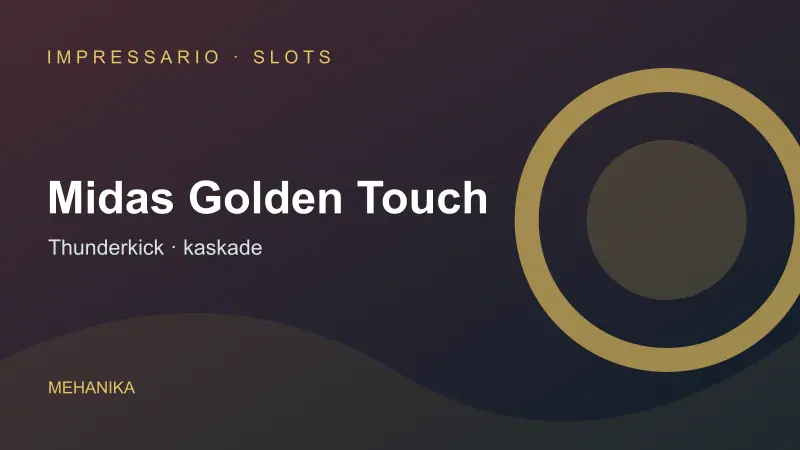 Motiv Midas Golden Touch in mehanika kaskade