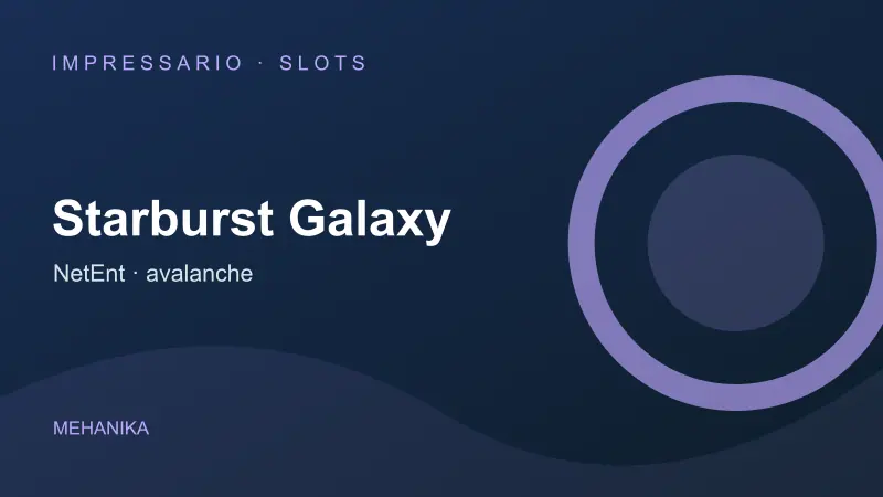 Motiv Starburst Galaxy in mehanika avalanche